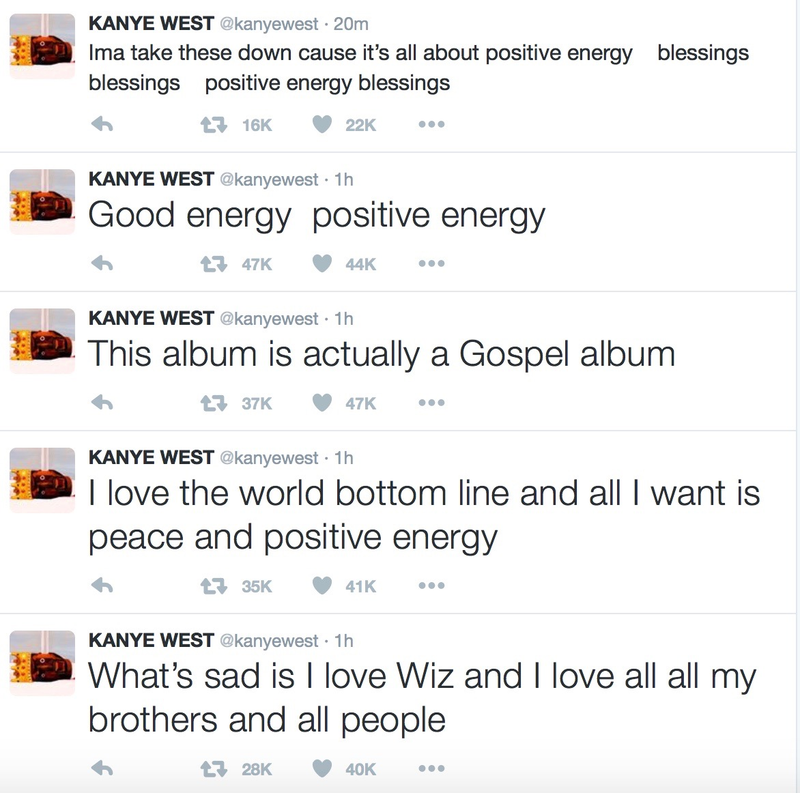 Illustration for article titled Kanye West attacks Wiz Khalifa on Twitter, still respects his pants game